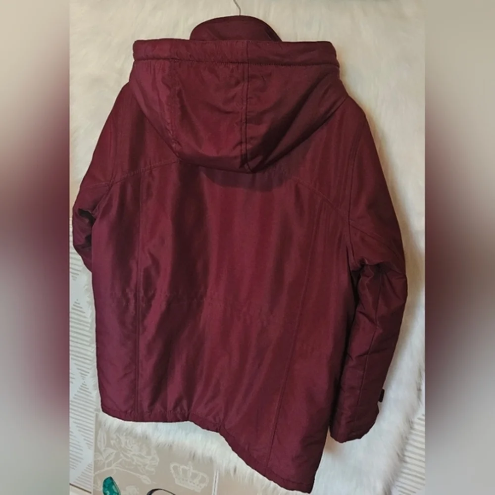 Liz Claiborne Cranberry Romance Luxury Heavyweight Insulated Winter Jacket - Picture 6 of 10